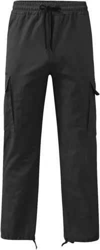 Vista 3 de Pantalones cargo para hombre, holgados, a la moda, pantalones atléticos, casuales, holgados, pantalones de carga rectos, pantalones deportivos