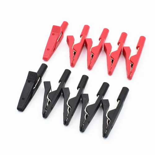 Vista 6 de Pinzas de cocodrilo de prueba aisladas de 5 colores, pinzas de cocodrilo para sondas de prueba de 0.079 in, enchufes de plátano de 0.079 in, prueba