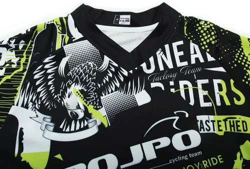 Vista 4 de JPOJPO Camiseta de manga larga para hombre para bicicleta de montaña y motocross, transpirable, absorbe la humedad