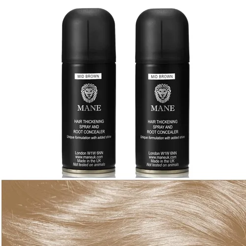Vista 7 de Mane Spray para engrosar el cabello, tamaño de viaje, paquete dúo de 3.4 fl oz (marrón oscuro)