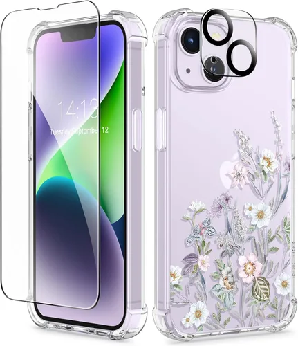 Vista 99 de GVIEWIN - Funda para iPhone 11 con protector de pantalla + protector de lente de cámara, cubierta protectora transparente suave de poliuretano