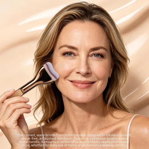 Vista 4 de DUcare Brocha de base plana para maquillaje líquido