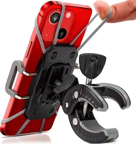 Vista 8 de Crowfoot Soporte para teléfono para bicicleta y motocicleta, Soporte de metal resistente.