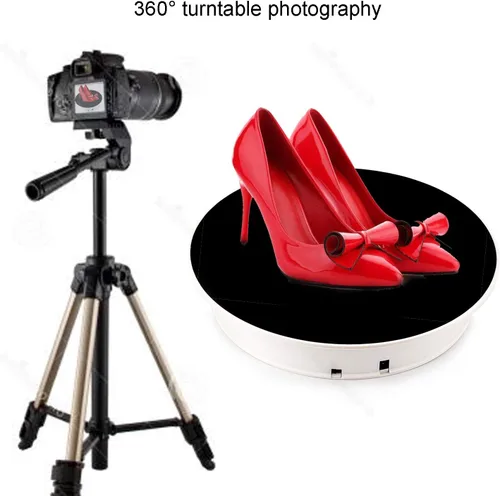 Vista 5 de leadleds 10-in LED giratoria Turntable Display Stand, Ideal Para Joyas Modelo Souvenir coleccionable Xmas, Negro