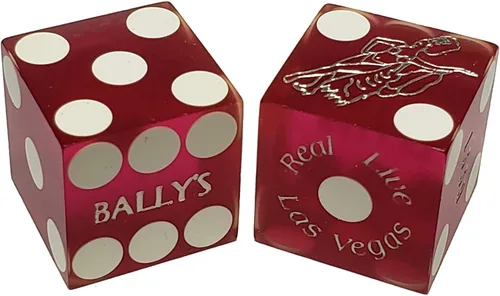 Vista 34 de Par de dados de casino en serie a juego - Auténticos dados de dados de Las Vegas 0.748 in, juegos de mesa y coleccionables - Aliante rojo pulido