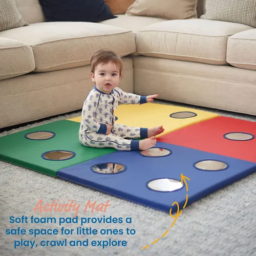 Vista 3 de ECR4Kids SoftZone 123 Look at Me - Tapete de actividades plegable, surtido Variado