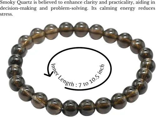 Vista 437 de Amazing Gemstone Crystal Bracelet for Women Men's Gifts - Protection Healing Crystal Bracelet - 8mm Gemstone Beaded Stretchable Bracelet Pulseras
