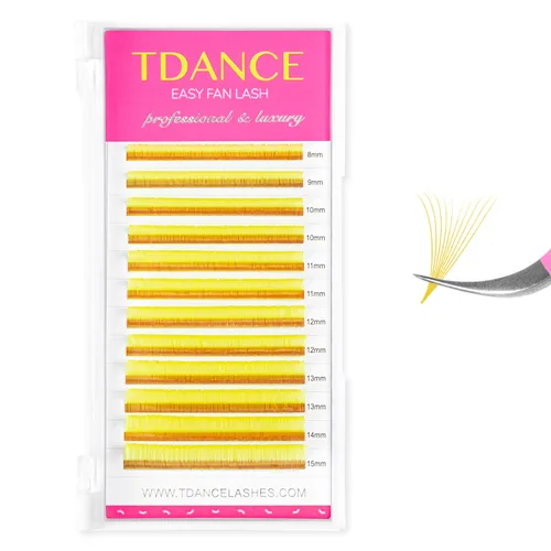 Vista 16 de TDANCE - Extensiones de pestañas fáciles de colocar con forma de abanico, pestañas de volumen con rápido crecimiento, rizo C CC D DD J B L, grosor