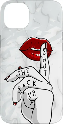 Vista 15 de STFU - Funda de regalo para iPhone 17 con texto en inglés "Lips Cool Swear Words Cussin Saying Women Bad Girs