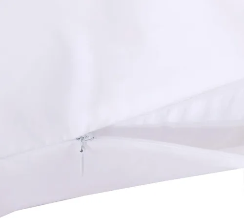 Vista 2 de Royal Bedding Protectores de almohada con cremallera, protegen contra todos los líquidos, fundas de almohada 100% impermeables, color blanco