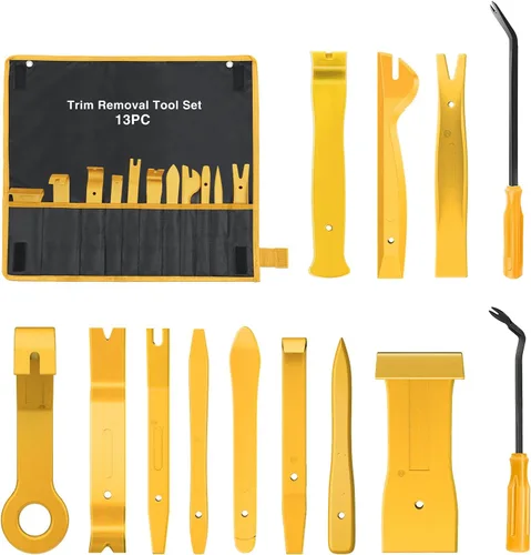 Vista 14 de GOOACC Kit de 5 piezas de herramientas de extracción de molduras de nylon para automóviles, kit de herramientas de extracción sin rayar para panel