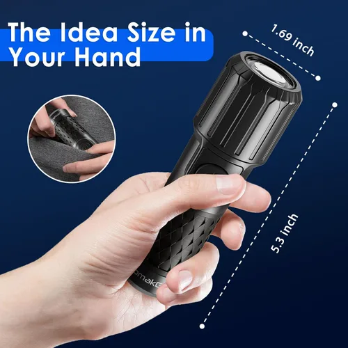 Vista 3 de Linterna LED de mano multifuncional, IPX4 impermeable, base magnética, 3 modos de iluminación, plegable y de mano para el hogar, campamento