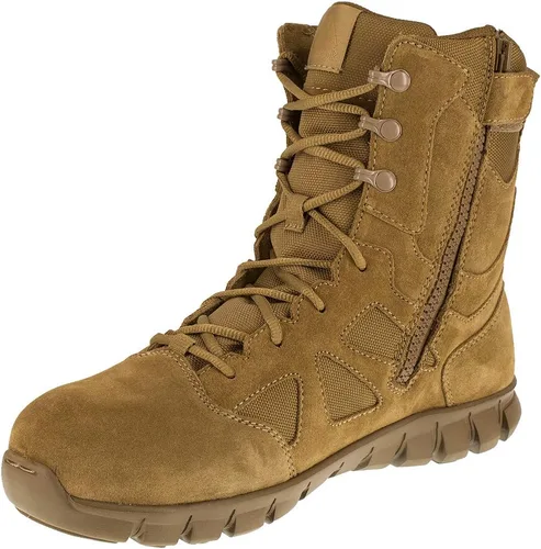 Vista 4 de Reebok Men's Sublite Cushion Safety Toe 8" Tactical Boot with Side Zipper Industrial & Construction