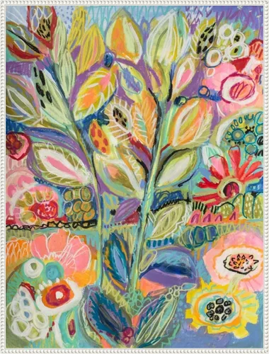 Vista 15 de Amanti Art Lienzo enmarcado para pared, 24 x 18 pulgadas, jardín de fantasía II, por Karen Fields, lienzo enmarcado para pared, arte abstracto