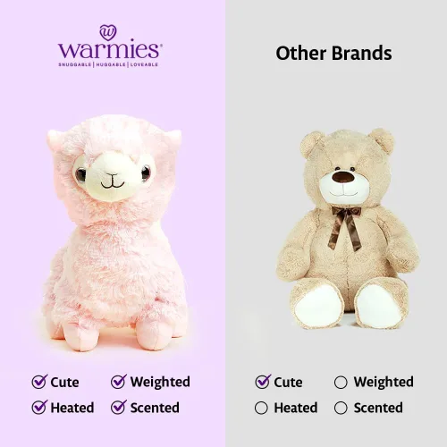 Vista 5 de Warmies - Peluche de llama con aroma a lavanda francesa, apto para microondas