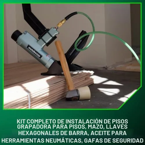 Vista 10 de Metabo HPT Engrapadora para pisos, Clavadoras neumáticas de preferencia profesional en herramientas para pisos, Grapadora neumática con mango