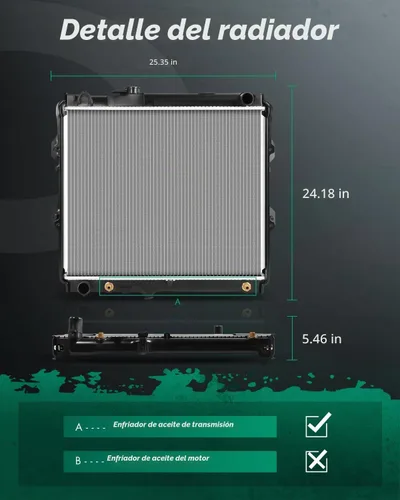 Vista 2 de SCITOO Radiadores de motor de repuesto para automóviles compatibles con Toyota