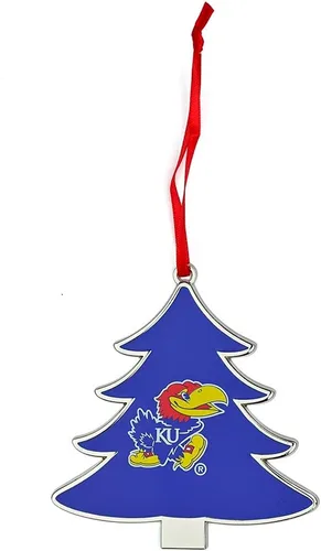 Vista 3 de Alabama Crimson Tide Circle Logo Árbol en forma de adorno de Navidad de metal