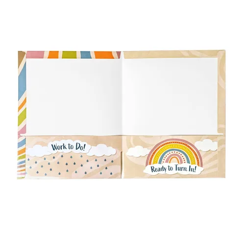 Vista 5 de Really Good Stuff Carpetas boho para tareas - Juego de 12