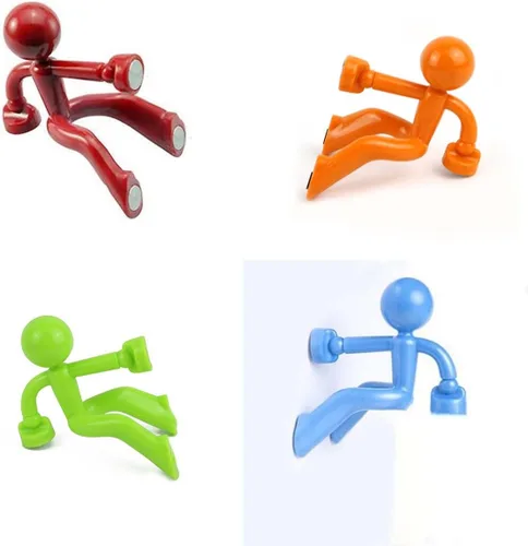 Vista 12 de Creative Wall Climbing Villain - Imanes para refrigerador, imán para colgar en la llave (negro, blanco, azul, naranja)