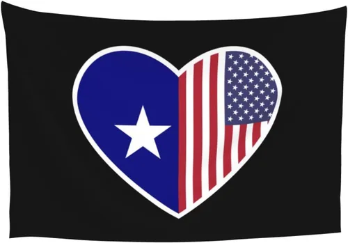 Vista 8 de LIFANGMI I Love America And Bonnie Blue Flag Tapestry Wall Hanging 60x40 Inch Bedroom Living Room Dormitory Home Decoration Wall Tapestry