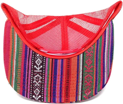 Vista 3 de Crown Flat Bill - Gorra de malla para camionero, estampados mixtos