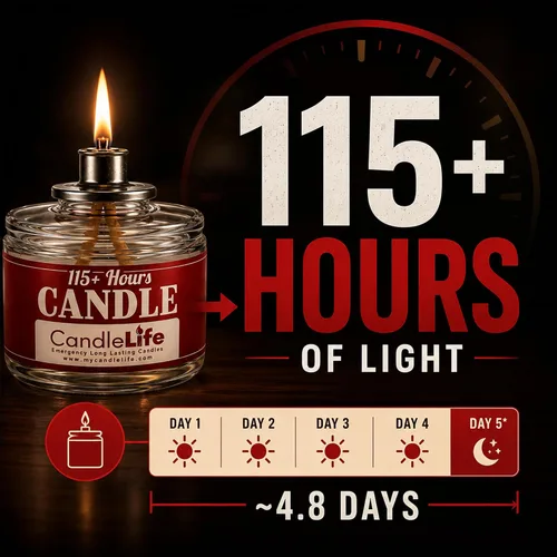 Vista 5 de CandleLife velas de emergencia, hasta 115 horas de duración