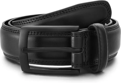 Vista 2 de MILORDE Cinturón de vestir de cuero genuino para hombre, hecho a mano, 100% cuero de vaca, diseños clásicos y modernos para trabajo, negocios y uso