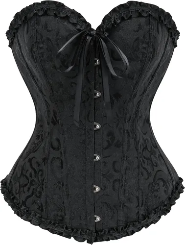 Vista 90 de SZIVYSHI Corsé para mujer, lencería moldeadora, body con cintura de encaje