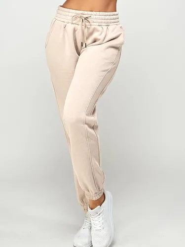 Vista 3 de Pantalones deportivos para mujer, cintura alta apilada, forro polar, con bolsillos, pantalones de descanso para yoga, entrenamiento, correr