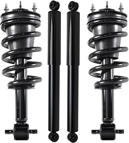 Vista 102 de Detroit Axle - Puntales y Amortiguadores para Chevy Traverse Buick Enclave GMC Acadia Saturn Outlook 2007-2012, 2 puntales delanteros con resorte
