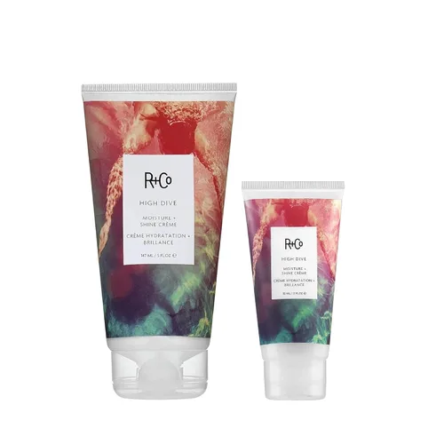 Vista 9 de R+Co HIGH DIVE Moisture + Shine Crème – Hydrating & Glossy Hair Cream, Adds Softness & Manageability, All Hair Types