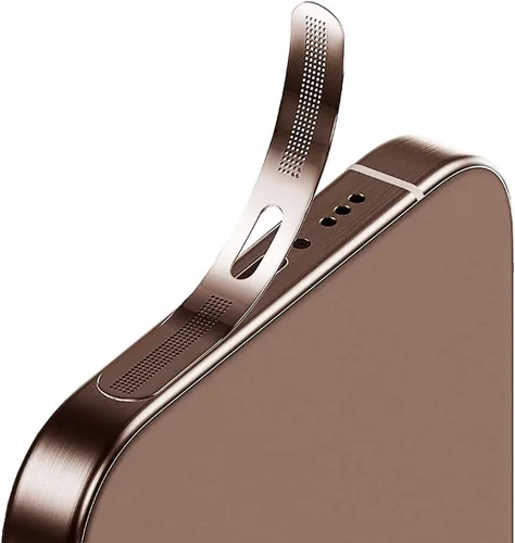 Vista 16 de para iPhone 16 Pro Max Auricular Parlante Malla Anti Polvo Adhesiva Cubierta - 5 PIEZAS / Negro