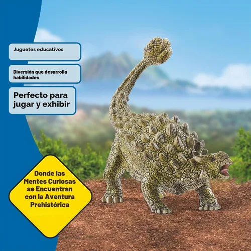 Vista 6 de Schleich Dinosaurs - Ankylosaurus Toy Figurine - Kids Ages 4+ 15023