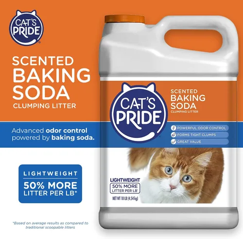 Vista 2 de Cat's Pride Arena aglutinante ligera: bicarbonato de sodio - Potente control de olores - perfumada, 10 libras