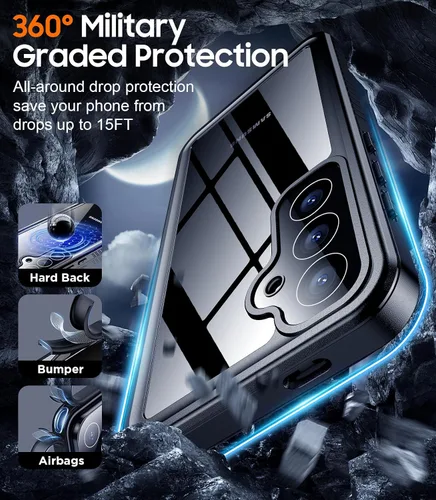 Vista 29 de Temdan - Funda impermeable diseñada para iPhone 12, protector de pantalla y cámara integrado IP68 bajo el agua, cuerpo completo, a prueba de caídas
