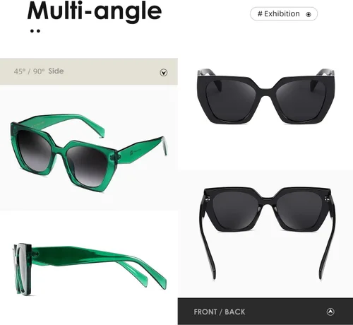 Vista 5 de kimorn Gafas de sol para mujeres y hombres de moda retro gafas de sol de moda K1354