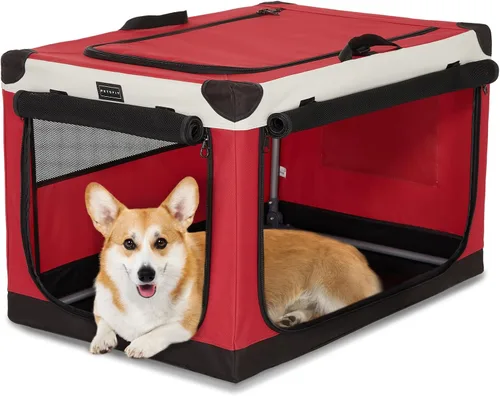 Vista 25 de Petsfit Jaula para gatos – 20 pulgadas ligera, fácil de instalar, resistente jaula portátil para perros, marco ajustable con 3 puertas de malla Verde