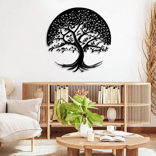 Vista 5 de Arte de pared de metal árbol de la vida, decoración de pared de árbol de la vida, arte de pared de árbol de la vida, decoración de pared de árbol