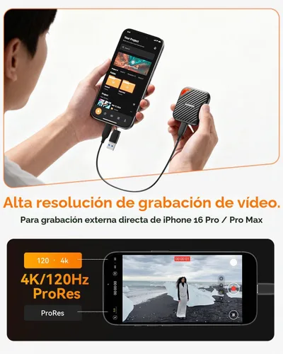 Vista 3 de SSD externa portátil de 512 GB USB-C de hasta 2000 MB/s unidad de estado sólido