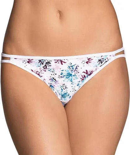 Vista 104 de Vanity Fair Bragas de bikini con tira para mujer, Illumination, con elástico sedoso y ribete de satén Paquete de 3 Negro (Midnight Black)