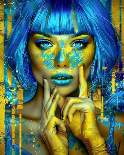 Vista 23 de Kits de pintura de diamantes 5D para adultos, Terror Girl Taladro completo, punto de cruz de diamante redondo, no hables, pintura de diamantes por