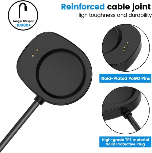 Vista 5 de Cargador de repuesto diseñado para Amazfit T-Rex 3, 3 Pro Charger, para Amazfit Bip Max/Active Max/Cheetah 2 Pro/T-Rex Ultra 2/Balance 2