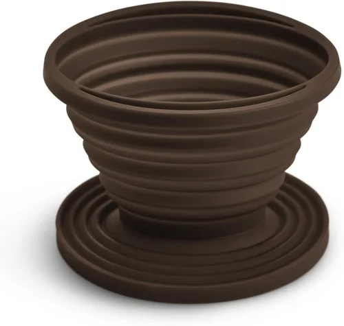 Vista 3 de Fino Cono de café plegable reutilizable y filtro de café de malla flexible reutilizable, tamaño número 2, 2-6 porciones