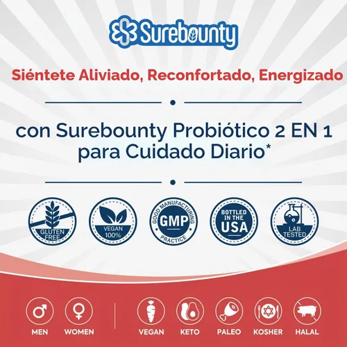 Vista 7 de Probióticos 60 mil millones de UFC, 19 cepas para hombres y mujeres, con 100 mg de prebiótico, estable en el almacenamiento, probiótico de cuidado