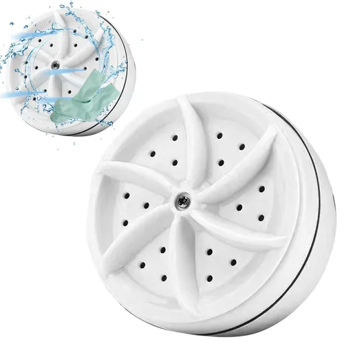 Vista 5 de Lavadora portátil de succión fuerte Mini lavadora Turbo IPX7 Impermeable Turbo Lavadora Auto Off Mini lavandería con luz azul para limpiar