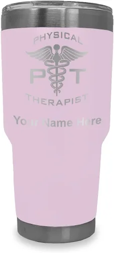 Vista 18 de LaserGram PT Physical Therapeut, vaso aislado al vacío de 20 onzas, grabado personalizado incluido (negro)