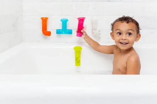 Vista 5 de Boon Tubes - Piezas de construcción de juguete para baño