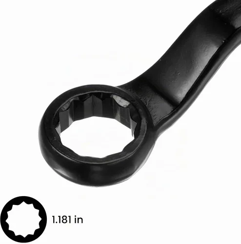 Vista 3 de uxcell Llave de impacto de extremo de caja compensada de 30mm tipo anillo de anillo de cabeza única de acero de alta resistencia Herramienta de mano