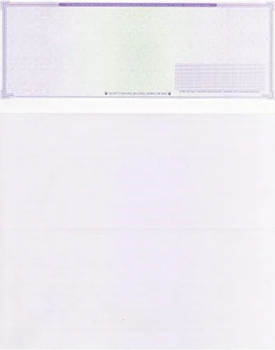 Vista 20 de 50 cheques en blanco de alta seguridad - Comprobaciones de computadora para QuickBooks en la parte superior (marrón laberintado) Peso del papel # 70